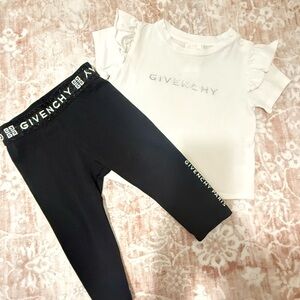 Givenchy White and Black Kids Matching Set